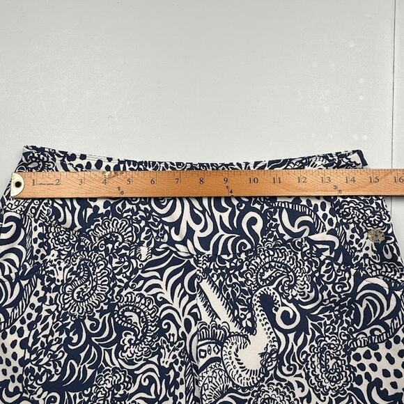 Lilly Pulitzer Pants Womens 8 Navy Luxletic Corso UPF 50+ Comfort Preppy Stretch - Picture 10 of 14